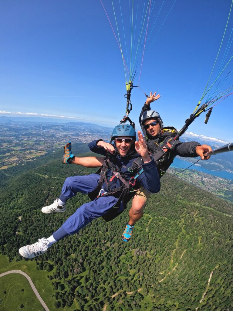 bapteme parapente chambéry groupe