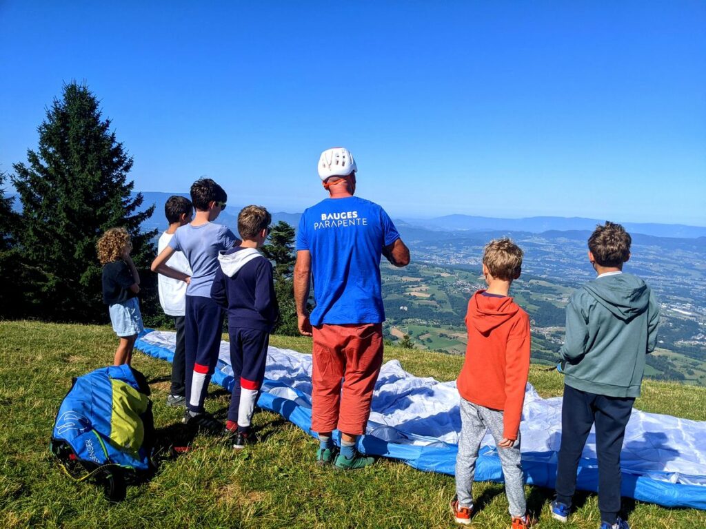 bon cadeau parapente enfant chambéry aix les bains