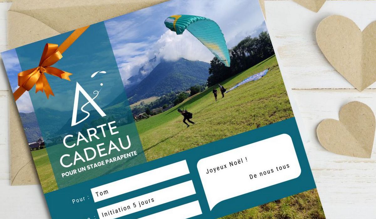 Bon cadeau parapente stage